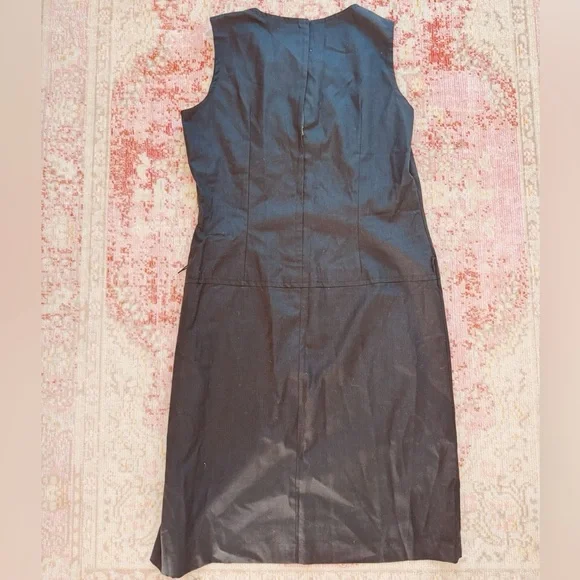 Carol Brent, Women’s Vintage 1970s Elegant Black Sleeveless Dress - Picture 2 of 4